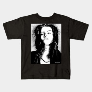 Face of a gothic girl Kids T-Shirt